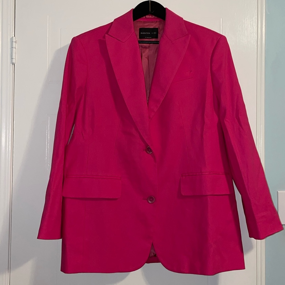 Aritzia Babaton 1-01 Oversized Blazer in Pink, Size XS